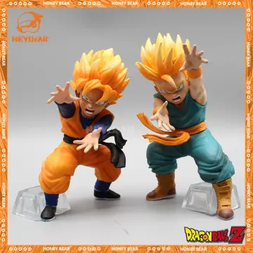 NEW Dragon Ball Z Son Goku Anime Figure Gk Super Saiyan Three Heads  Figurine PVC Statue Model Doll Room Decoration Ornament Toy