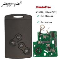 jingyuqin HandsFree Keyless Smart Card For Renault Megane Fluence Laa Scenic Clio Captur Koleos 433MHz FSK PCF7952 Key Remote