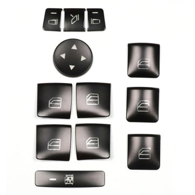 12PCS Car Door Armrest Window Switch Button Trim Cover Sticker for ML C E G Class W204 X166