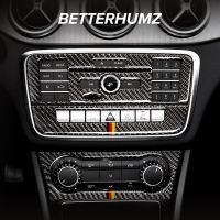 [Hot K] Beterhumz คาร์บอนไฟเบอร์สำหรับ Mercedes Benz W176 GLA X156 CLA C117 B Class แผง CD สติกเกอร์แผ่นครอบอุปกรณ์ตกแต่งภายในรถ