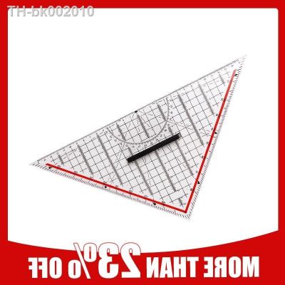 ﹍▨♨ 20CM/30CM Drawing Triangle Ruler Protractor Measurement Ruler With Handle Multi-function Drawing Design Ruler Stationery