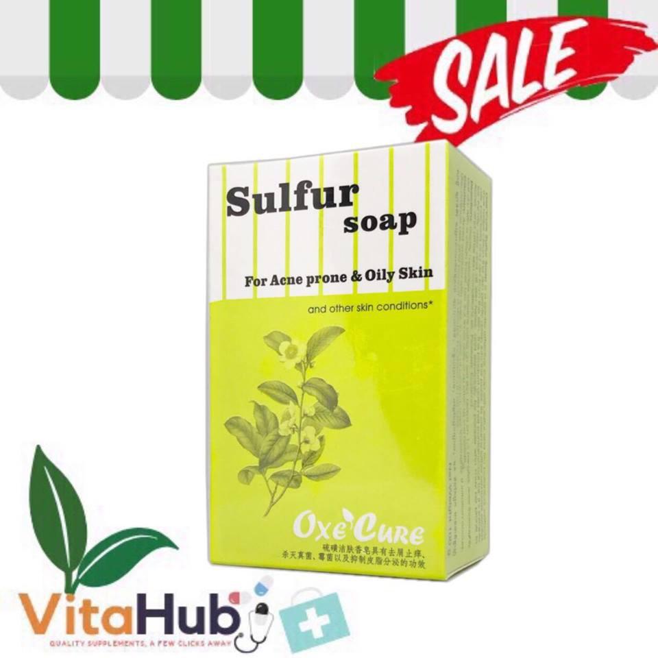 แนะนำ Oxe Cure Sulfur Soap For Acne Skin อ๊อกซี่ เคียว สบู่ ซัลเฟอร์ 100กรัม เหมือน Harrogate ฮาโรเกต