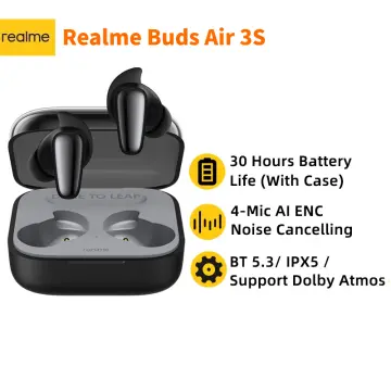 realme buds Air 3 TWS Earphone Bluetooth 5.2 42dB Active Noise Cancellation  AI Wireless Headphone 30