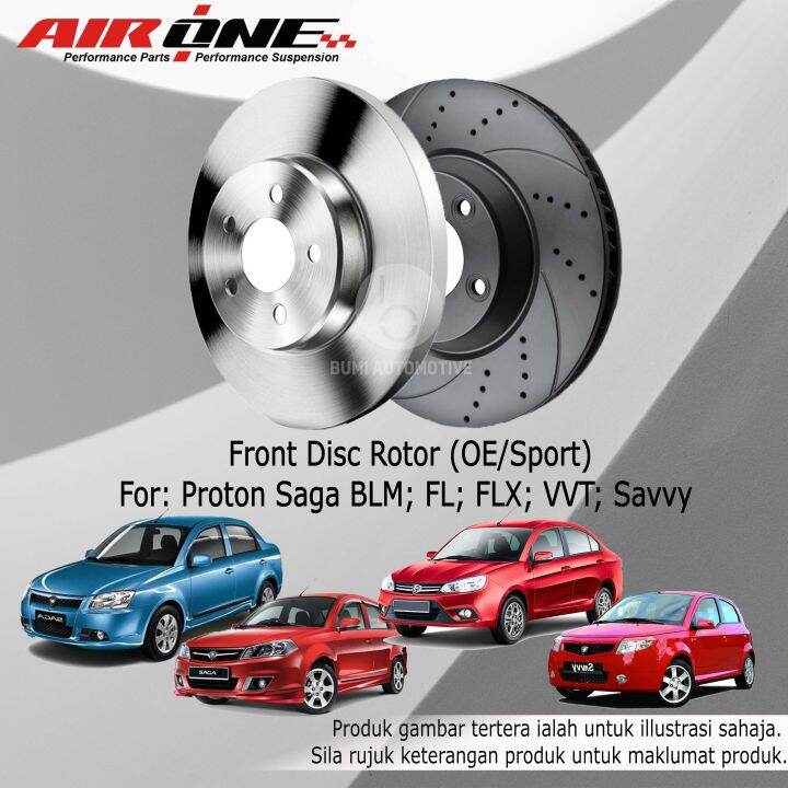 Proton Saga BLM FL FLX VVT Savvy Front (Depan) Disc Rotor Racing Brake ...