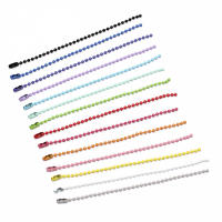 1Pack 12CM length Colorful Ball Bead Chains Fits KeyRing/Key Chain/Dolls/Label Hand Tag Connector DIY Jewelry Making DIY accessories and others