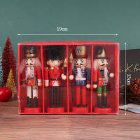 Olliles 1PC 13cm Nutcracker หุ่นทหารตกแต่งคริสต์มาสจี้หน้าแรกตุ๊กตาเครื่องประดับ