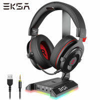 EKSA Wired Gaming Headset Gamer E900E900 Pro 7.1 Surround Gaming Headphones with Microphone For PCPS4PS5, with W1 (optional)