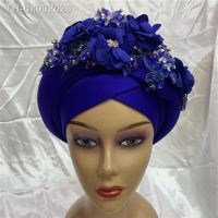 ℡ african head wraps for women turban femme nigerian aso oke african headtie autogele women head wrap sewing fabric1set