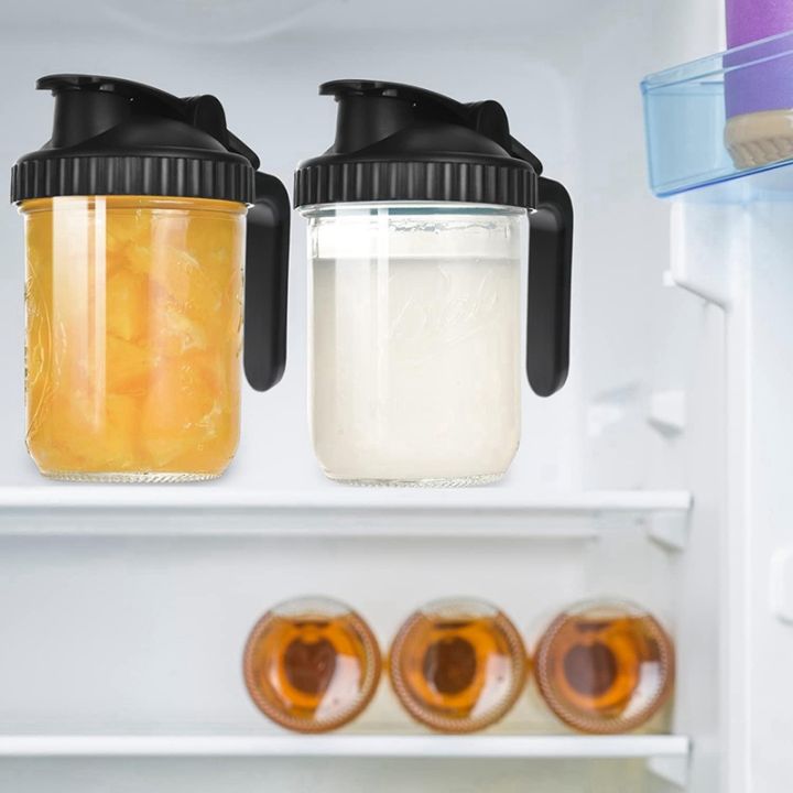 4piece-wide-mouth-jar-pour-spout-lids-with-handle-reusable-plastic-flip-cap-lid-leak-proof-airtight-seal-jar-not-included