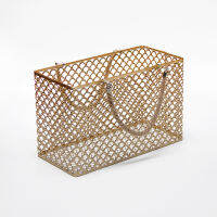 Gold Metal Wire Basket