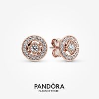 Official Store Pandora 14k Rose Gold-Plated Vintage Circle Stud Earrings