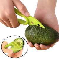 Multi-function 3 In 1 Avocado Cutter Plastic Knife Peeler Kiwi Fruit Slicer Pulp Flesh Separator Gadgets