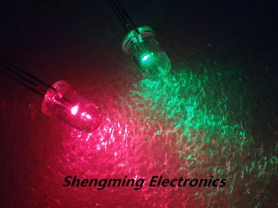 100pcs 5mm  Red &amp; Green Common Cathode LED Light Emitting Diode water clear Electrical Circuitry Parts