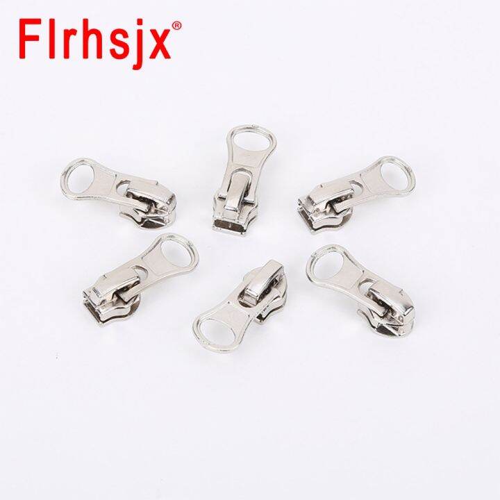 10pcs-zip-fastener-repair-kit-silver-5-zipper-slider-replacement-metal-zip-puller-zipper-pull-replacement-for-clothes-jacket