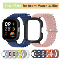 สายซิลิโคน + เคสสำหรับ Redmi Watch 3 /Poco กันน้ำสายนาฬิกาข้อมือสายข้อมือสำหรับเปลี่ยนสำหรับ Xiaomi Mi Watch Lite/redmi Watch 2 Lite