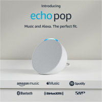 Amazon Introducing Echo Pop | Full sound compact smart speaker with Alexa | Glacier White Glacier White Device only