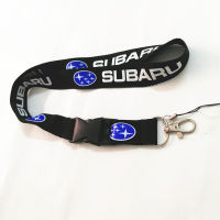 Subaru Black Lanyard พวงกุญแจพวงกุญแจพวงกุญแจสายคล้องคอโลโก้รถอัตโนมัติ