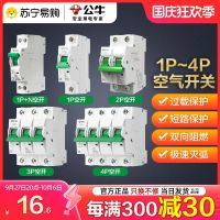 231 Bull air switch circuit breaker 1p16A3P air switch household main switch circuit breaker 2p63 leakage protector 【JYUE】