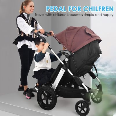 Baby Trolley Organizer Second Child Stroller Pedal Adapter Twins Hitchhiker Auxiliary Trailer Kids Standing Plate Board Scooter