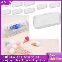 BNLO 10 Pcs สีขาวขาว ถุงซิปใส พีวีซีพีวีซี แบบพกพาได้ กระเป๋าดินสอซิปใส ของใหม่ โปร่งใสโปร่งใส กล่องดินสอใส การเดินทางการเดินทาง