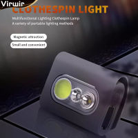 ⚡VIRWIR XPG Clothespin Light 5โหมดแสงสว่าง TYPE-C ไฟฉาย LED แบบชาร์จไฟได้พร้อมแม่เหล็กดูดแบบพกพา Clothespin วิ่งไฟฉาย COB ไฟซิลิโคน