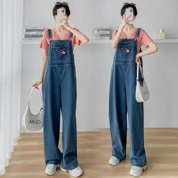 Maternity Suspender Jeans Cotton Stretchy Skinny Elegant - Temu