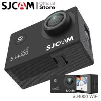 SJCAM SJ4000 Wi-Fi 12MP Action Camera เมนูไทย จอ2.0นิ้ว กล้องแอคชั่น กล้องติดหมวก กล้องกันน้ำ ดำน้ำ ถ่ายเซลฟี่ (Black) รับประกันศูนย์ 1 ปี