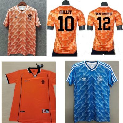 1988 Retro Netherlands Gulitefan Basten Soccer jersey 1998
