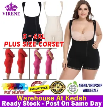 Plus Size Infrared Full Body Corset Seamless Postpartum Recovery Slimming  Bodysuit Negative Ion Shaper Ready Stock 681100