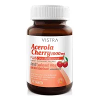 การันตี [แท้100%] VISTRA ACEROLA CHERRY 1000MG 20s เหมาะสำหรับผู้ที่ต้องการดูแลผิวพรรณและขาดวิตามินซี By ฟินฟินเฟรส