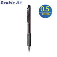 ปากกาดำ ปากกาลูกลื่น [0.5mm. สีดำ ปากกา TriTouch] Double A ปากกาลูกลื่นแบบกด