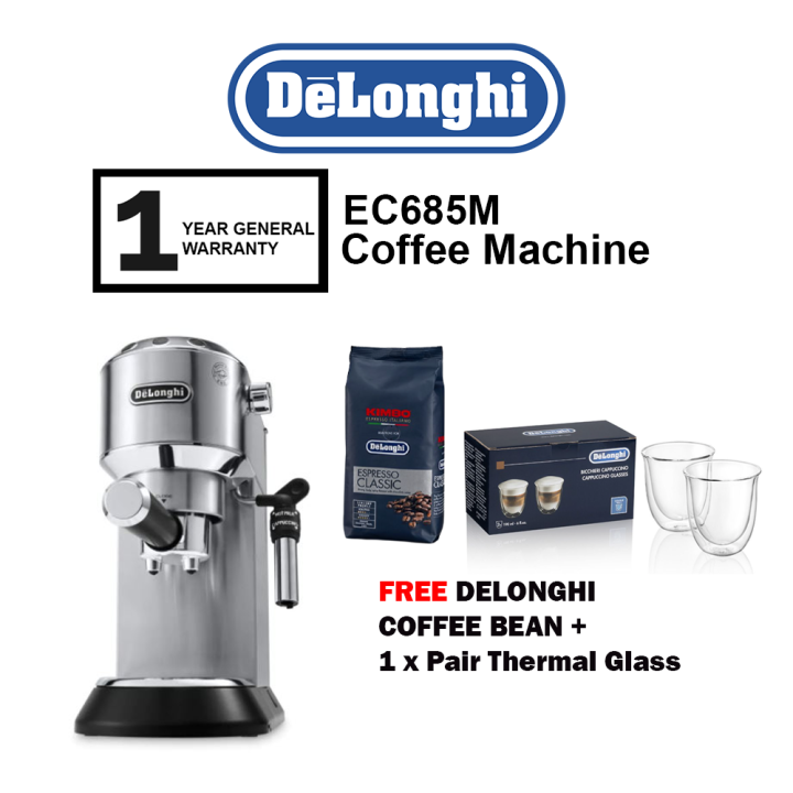 DeLonghi EC685M Dedica Coffee Machine Pump Espresso Machine Metal EC685