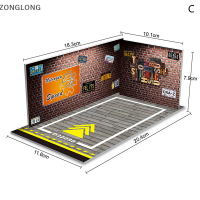 ?ZONGLONG? 1:32จอดรถ Diorama พร้อมไฟสำหรับโมเดลรถอัลลอยด์ของเล่นพีวีซีโรงรถแบบ DIY