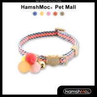 HamshMoc ความปลอดภัย Breakaway ปลอกคอแมวสำหรับ QUICK RELEASE กับ Bell Luminous Ball Soft ปรับ PET Kitten Collars สร้อยคอ