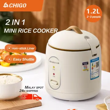 Rice Cooker 4 Cups Uncooked, 1.2L Portable Non-Stick Small Travel Rice  Cooker, One Button to Cook and Keep Warm Function