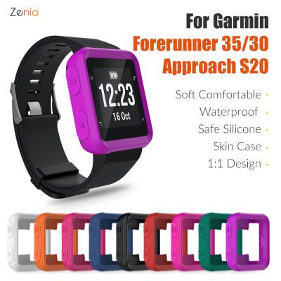 Zenia เคสซิลิโคนครอบเชลล์สำหรับ Garmin Forerunner 35/30 Approach S20 นาฬิกาสปอร์ต