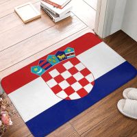 Croatia Flag Doormat Rectangle Soft Bathroom Entrance Floor Carpet Home Rug Door Mat Travel Globetrotting Absorbent Bath Mat