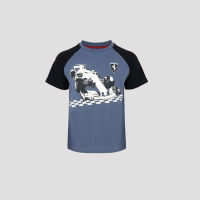 FERRARI เฟอร์รารี่ เสื้อยืดแขนสั้น รุ่น KID GLOW IN THE DARK T-SHIRT GRY