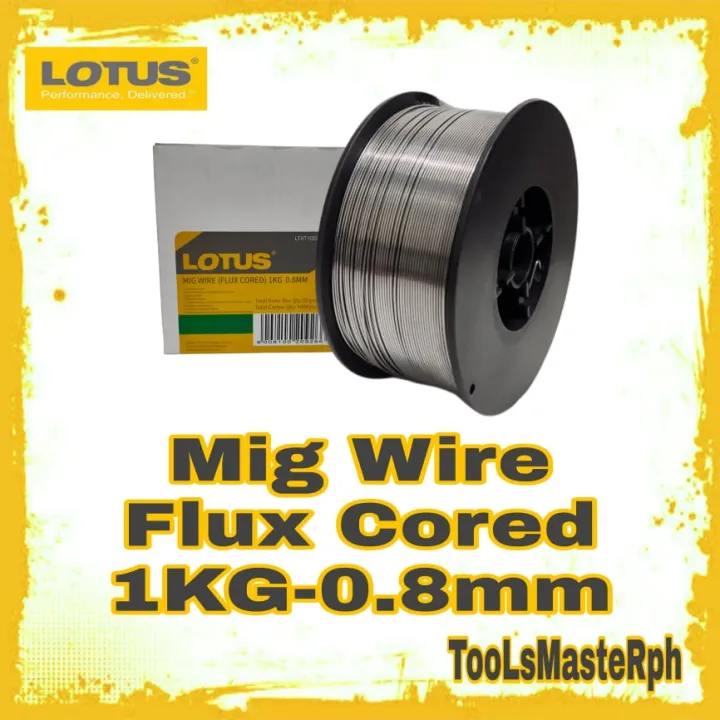 LOTUS Wire Flux Cored for Metal MIG Welding 1KG 0.8mm LTXT100-8MWX ...