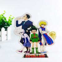 XFZHG โมเดลสะสมของขวัญแฟนๆตุ๊กตาขยับแขนขาได้ Kurapika ของเล่นตกแต่งการ์ดกระจกตั้งโต๊ะ Irumi Hisoka หุ่นอะคริลิคแบบตั้งโมเดลฟิกเกอร์โมเดลของเล่นนักล่า