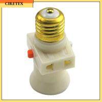 CIRETEX สีขาวขาว ซ็อกเก็ตหลอดไฟ E27 6A 250โวลต์ เอบีเอสเอบีเอส ฐานไฟ LED ทนทานต่อการใช้งาน E27 การแปลงสำหรับโคมไฟ ของใช้ในครัวเรือน