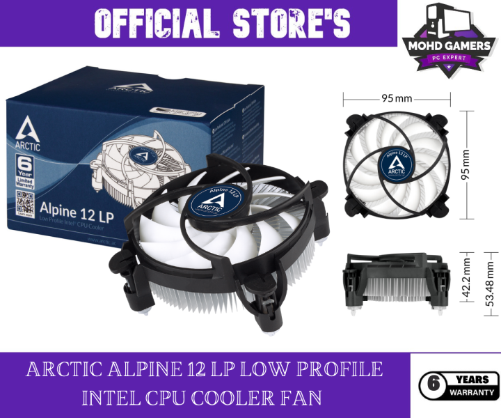 ARCTIC ALPINE 12 LP LOW PROFILE INTEL CPU COOLER FAN Lazada