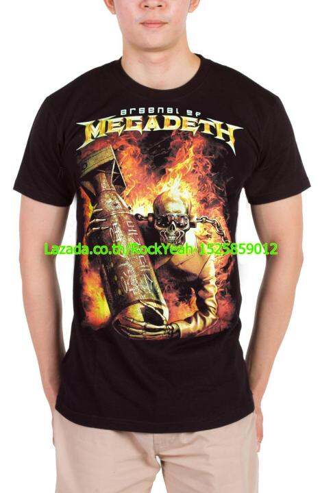 เสื้อวง-megadeth-เสื้อยืด-วงดนตรี-เมกาเดธ-ไซส์ยุโรป-rcm1166