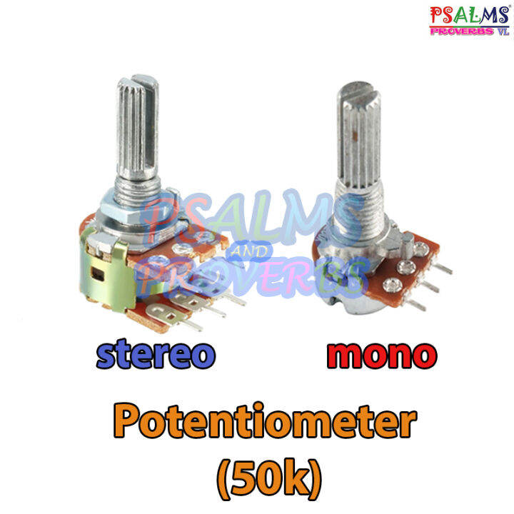 thumbnail image 2 of 5 X 50K Ohm Linear Taper Potentiometer - 24mm PCB Mount With Solder Lugs 2 of 3