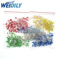 500PCS 3MM LED Diode Kit Mixed Color Red Green Yellow Blue White LED Light 5 Color Each 100 pieces LED Set WATTY Electronics