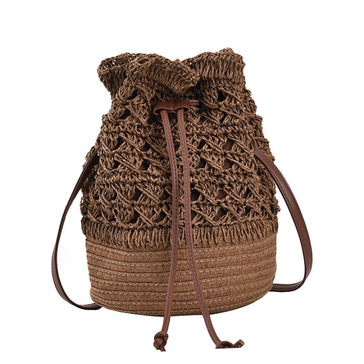 new-hollow-out-straw-bucket-bag-spring-2022-large-capacity-woven-bag-with-drawstring-seaside-on-his-single-shoulder-bag