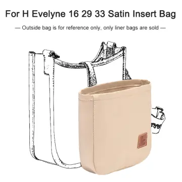 For Evelyne 29 33 Purse Organizer Insert - Premium Super fiber leather  (Handmade/20 Colors)