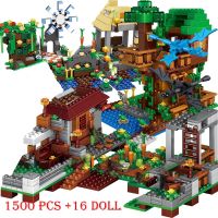 New 1500+ Doll Mine Cave Mountain Waterfall Village Jungle TreeHouse Farm Model Figures Bricks Sets Building Blocks Toys Gifts