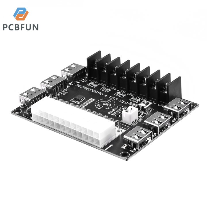 pcbfun-ตัวเชื่อมต่อพาวเวอร์ซัพพลาย-sata-atx-อะแดปเตอร์แหล่งจ่ายไฟหลากหลายแผงพลังงานแบบซิงโครนัส