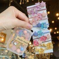 ♠ 10pcs/lot Cartoon Laser Candy Bear Rubber Band Set Ornament Sweet Girl Headdress decoration Hair Accessories